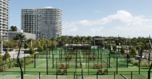 outdoor padel courts in North Miami at Sole Mia sports facility