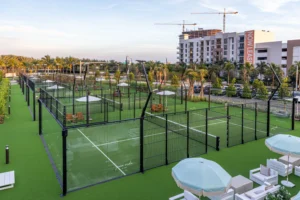 padel courts at Reserve Padel in Sole Mia North Miami for sports and recreation