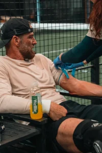 therapy for athlete recovery and hydration during sports activity